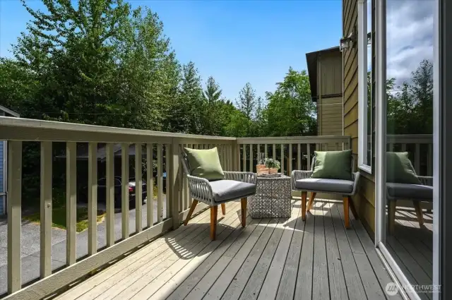Nice size deck to enjoy the outdoors while at home