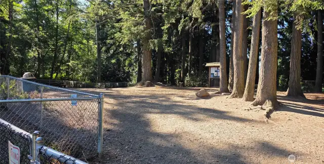 Off Leash Dog Park with trails & wooded area