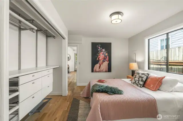 primary bedroom on main level with ensuite