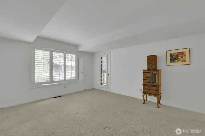 Primary bedroom w/exit to deck