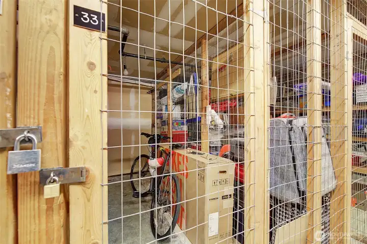 Large storage unit provided for each unit.