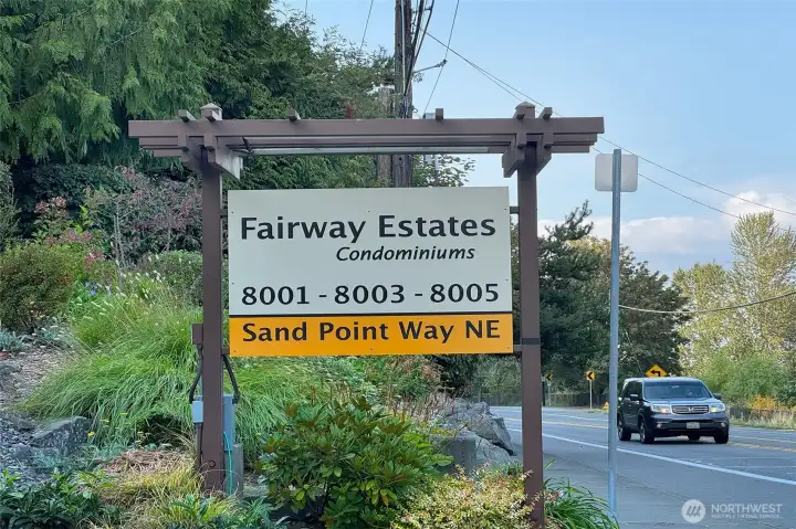 Just across the street from NOAA and Magnuson Park is the entrance to the Fairway Estates.