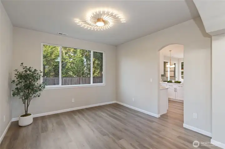 Spacious dining room