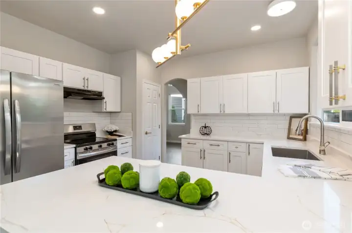 New appliances in modern kitchen.