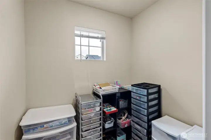 Extra storage room could be small office space.