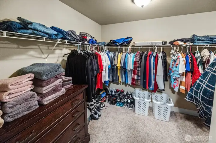 Huge primary closet!