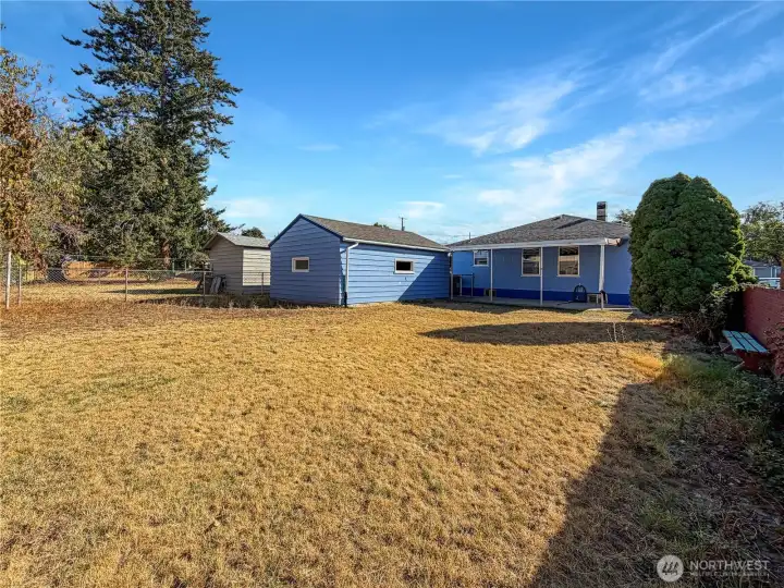 Large backyard