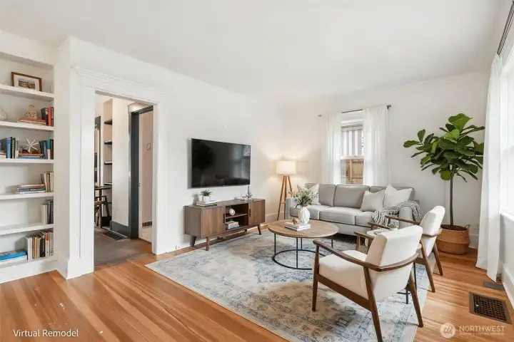 VIRTUALLY STAGED and REMODLED living space