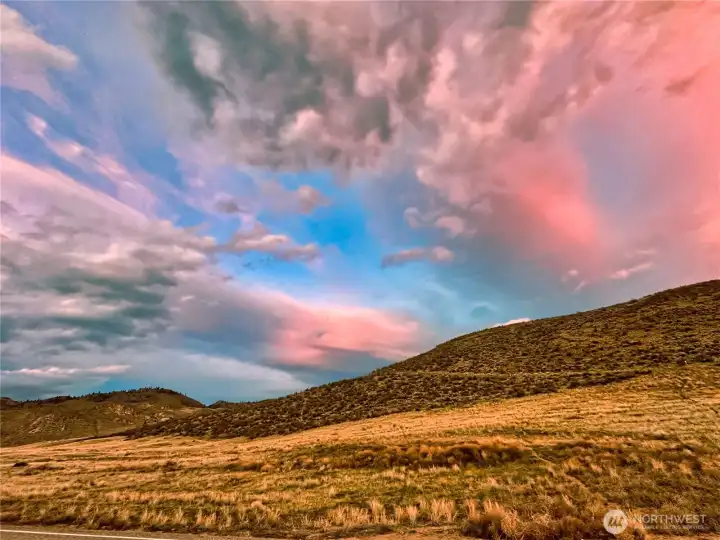 Sunset views towards the NE