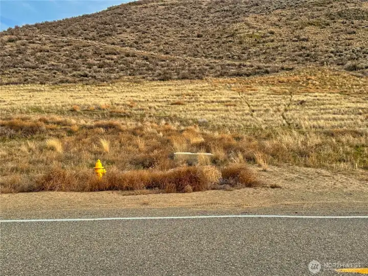 Fire hydrant across Eastlake Rd street from 40 acre property