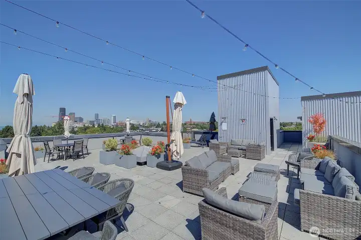 Newly updated roof top patio for homeowners use!