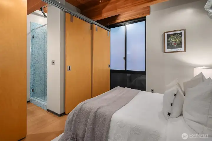 Second bedroom with attached 3/4 bath.