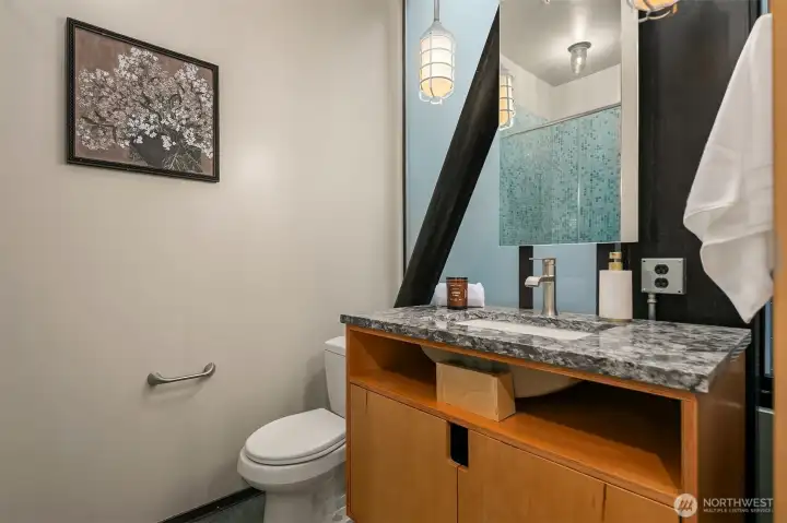 Third bedroom bath with shower.