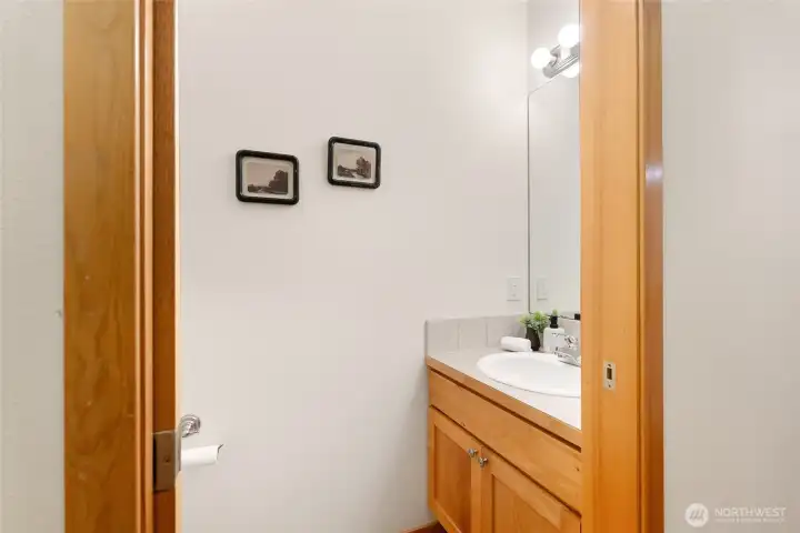 Main level guest bathroom.