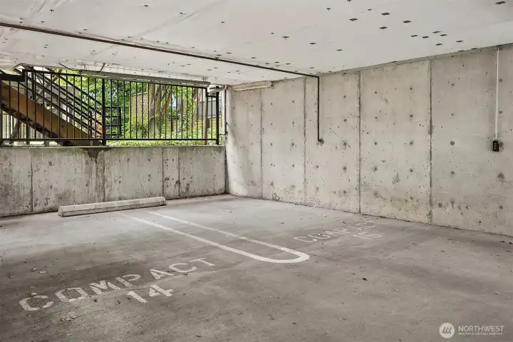 Includes 2 parking spaces: #6 and #15! Covered and secured garage.