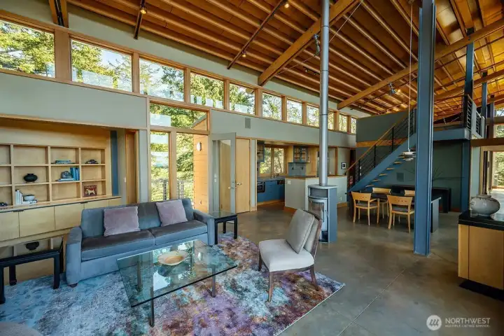 Open and airy great room.