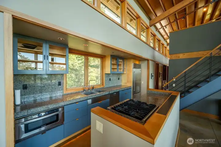 Miele, Sub-Zero, Viking, and Wolf appliances in the kitchen.