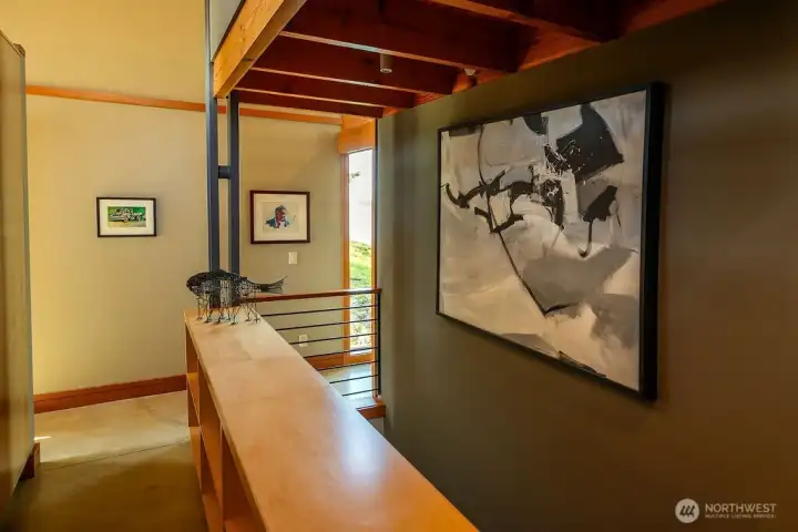 Hallway and stairs to the carport.