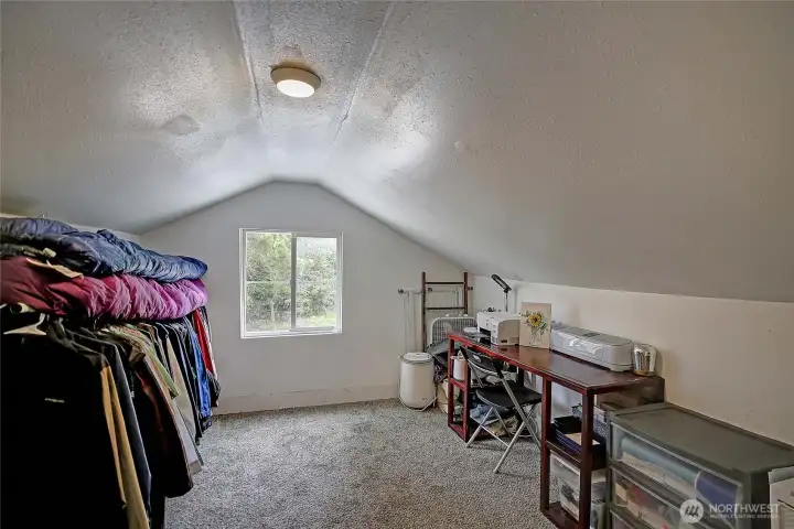 Upper floor attic storage one