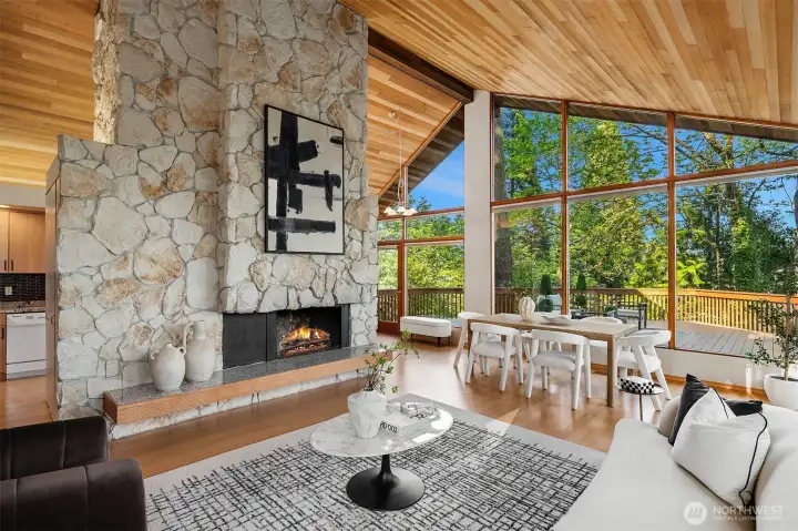 wonderful natural materials highlight the home.