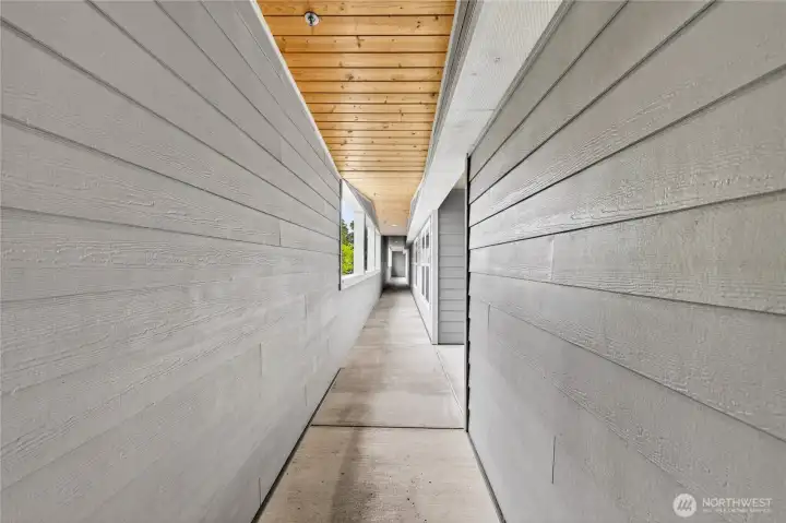 Secure entrance brings you into the building with elevator or stair access to the third floor unit with exterior doors.