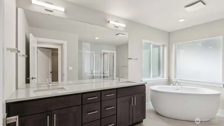 Primary Bath. Photos are for representation only.  Features, colors and selections may differ from photograph. See site agent for details.