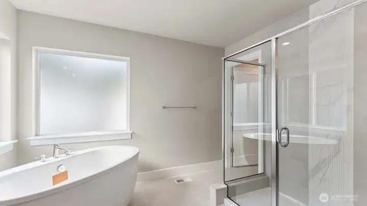 Primary Bath. Photos are for representation only.  Features, colors and selections may differ from photograph. See site agent for details.