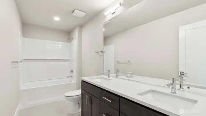 Hall Bathroom. Photos are for representation only.  Features, colors and selections may differ from photograph. See site agent for details.