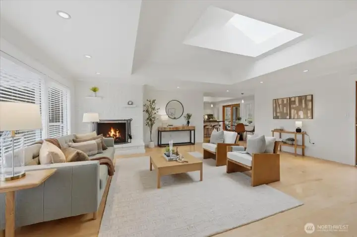 Plenty of natural light in this Living Room off the Kitchen