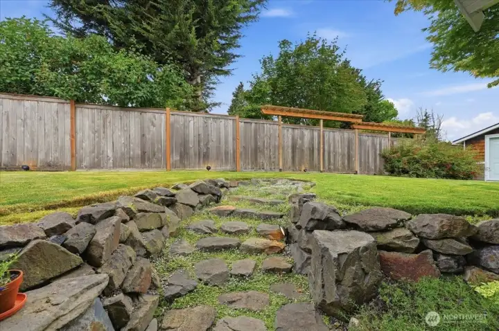 Beautiful Landscaping in the Private Back Yard