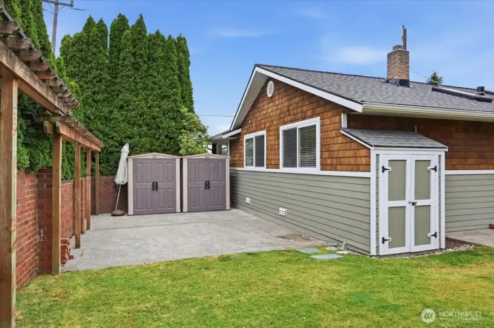 Built-in Outdoor Storage plus Room for Outdoor Activities