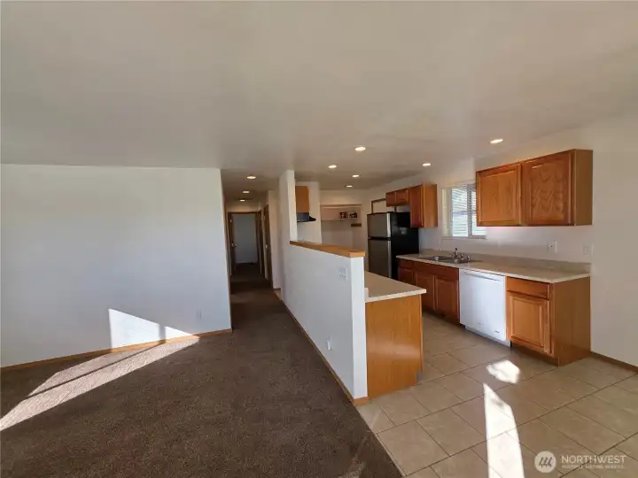 Open concept living, dining and kitchen Open concept living, dining and kitchen