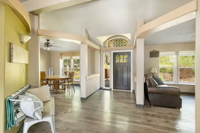 Spacious and welcoming front foyer.