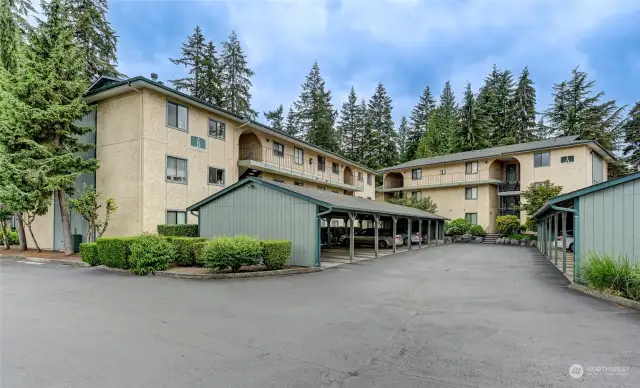 1-carport spot directly in front of this unit! Abundance of visitor parking available.