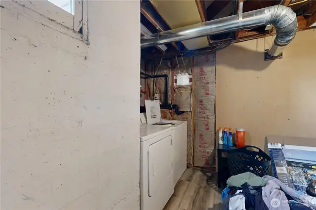 Washer and Dryer Space for upstairs unit (located via connected stairway downstairs)