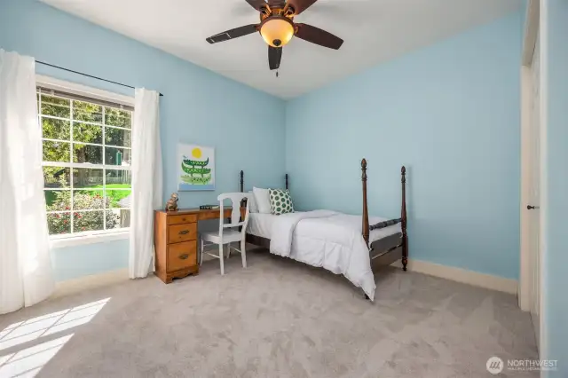 One of two upstairs bedroom, connected by jack and jill bath
