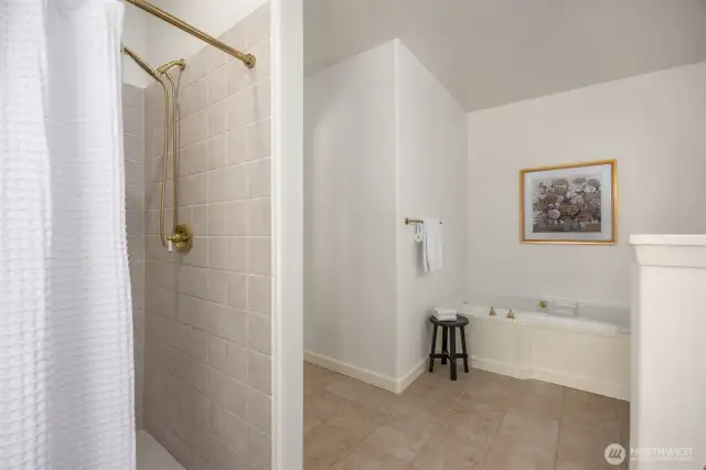 Primary bath with shower