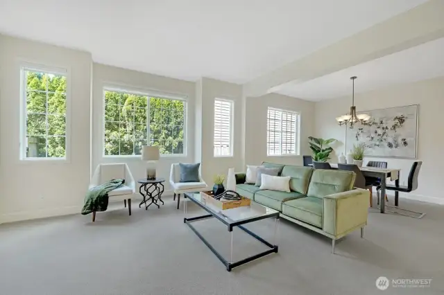 Formal living room with tons of natural light.