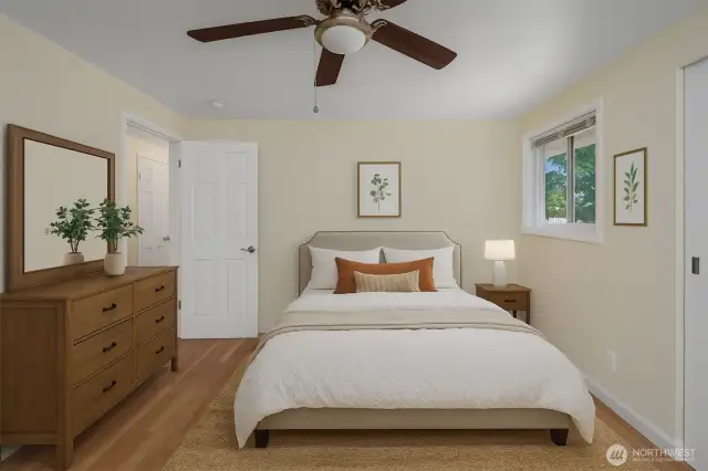 Virtually AI staged bedroom