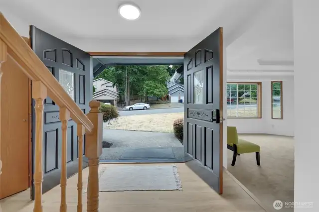 Double doors make moving in that much easier.