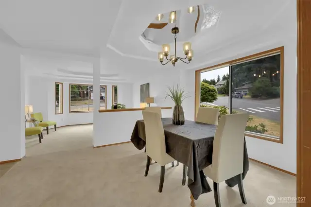Dining room is open to the kitchen & the living room