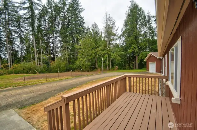 Front deck has a great view!