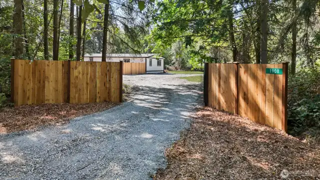 Welcoming Entryway to your 5 acre retreat
