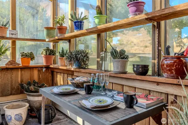 Greenhouse is also an extra breakfast/reading space