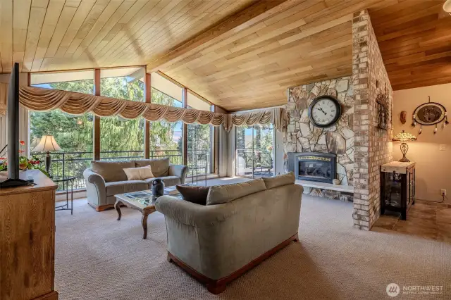 Large view windows in the living room