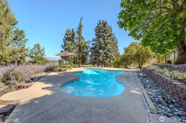 Pool is ready for entertaining
