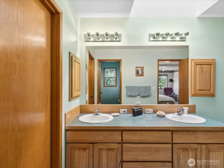 Full bath off primary with walk-in-closet.