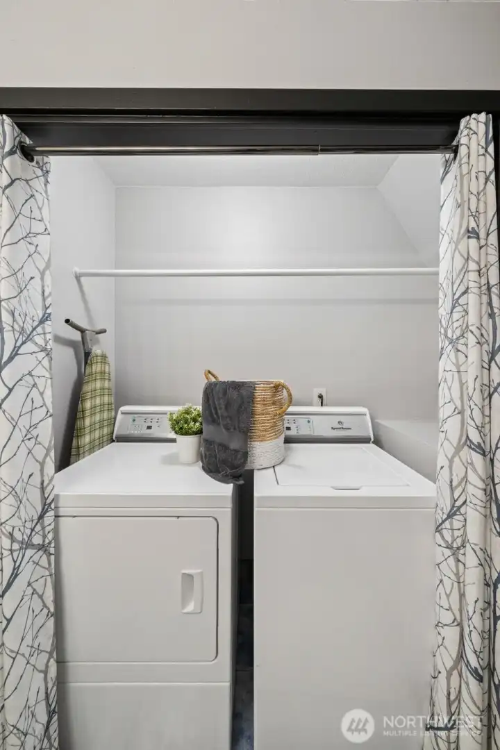 The washer and dryer are included in the purchase price of the home.