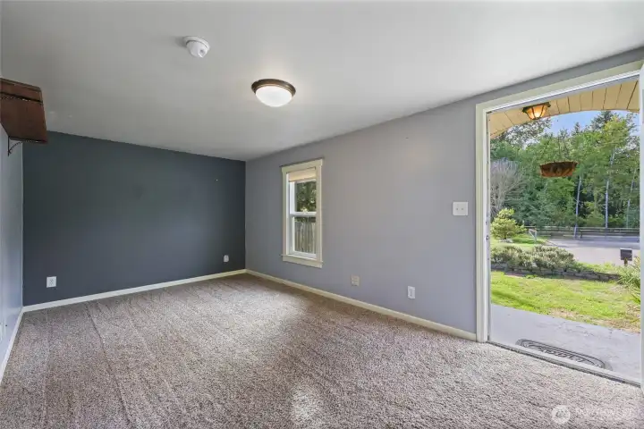 Living room is good-sized, and inviting.