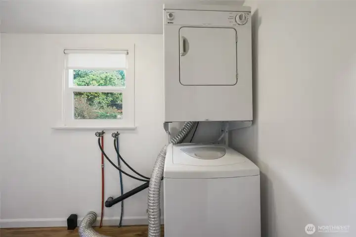 The washer and dryer stay with the house, as well!